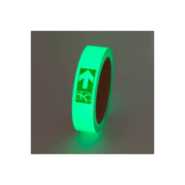 Top Tape And Label Safety Glow Photoluminescent Tape, Exit Right, 1"W x 30'L Roll, GT130EXR GT130EXR - main